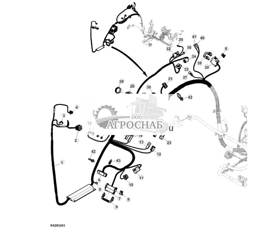 Жгут проводов кабины, процессор CommandCenter™ 4100 поколения 4 (13) (804101 - ) - ST908209 353.jpg